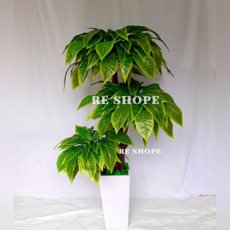 bunga hias pohon hias lucki tinggi 120cm/pohon plastik artificial/dekorasi bunga plastik