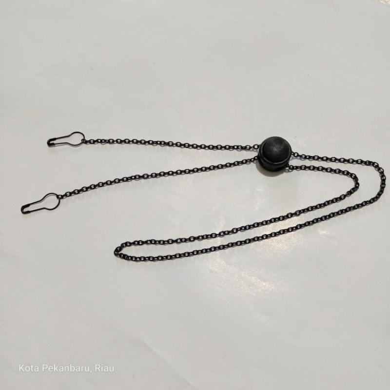 Kalung Rantai Masker Hitam