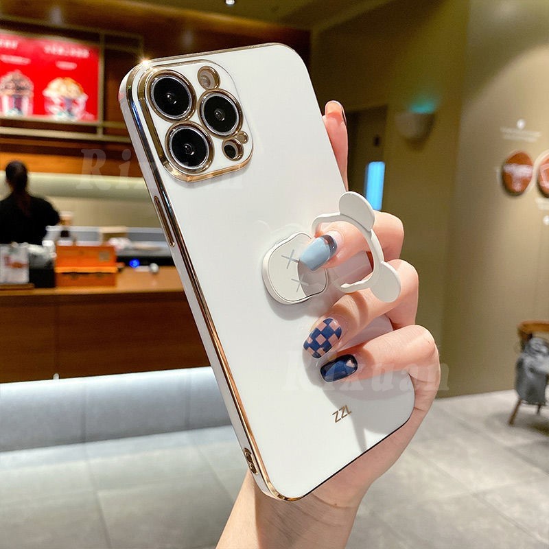 Soft Case Karet Shockproof + Ring Holder Beruang Untuk Huawei Y6P Y7A Y9S Y7 Pro Y9 Prime 2019 Nova 9 SE 8i 7i 7SE 5T 3i