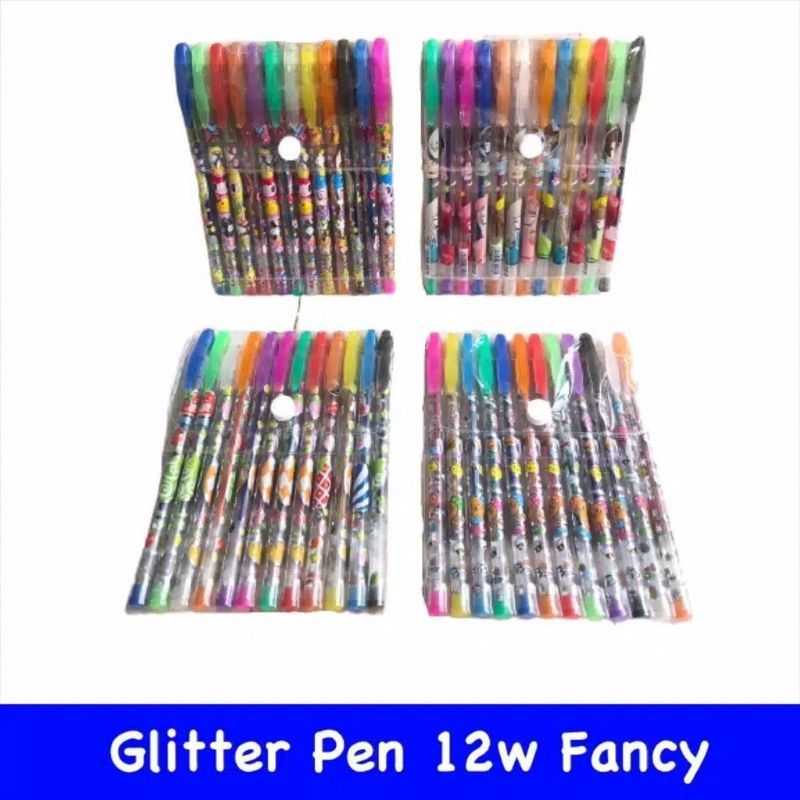 

Pulpen Glitter / Glitter pen isi 12 pcs