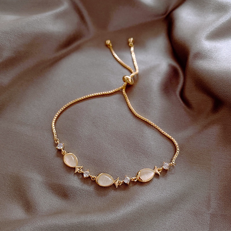 Gelang Opal Dapat Disesuaikan Gaya Korea Untuk Wanita