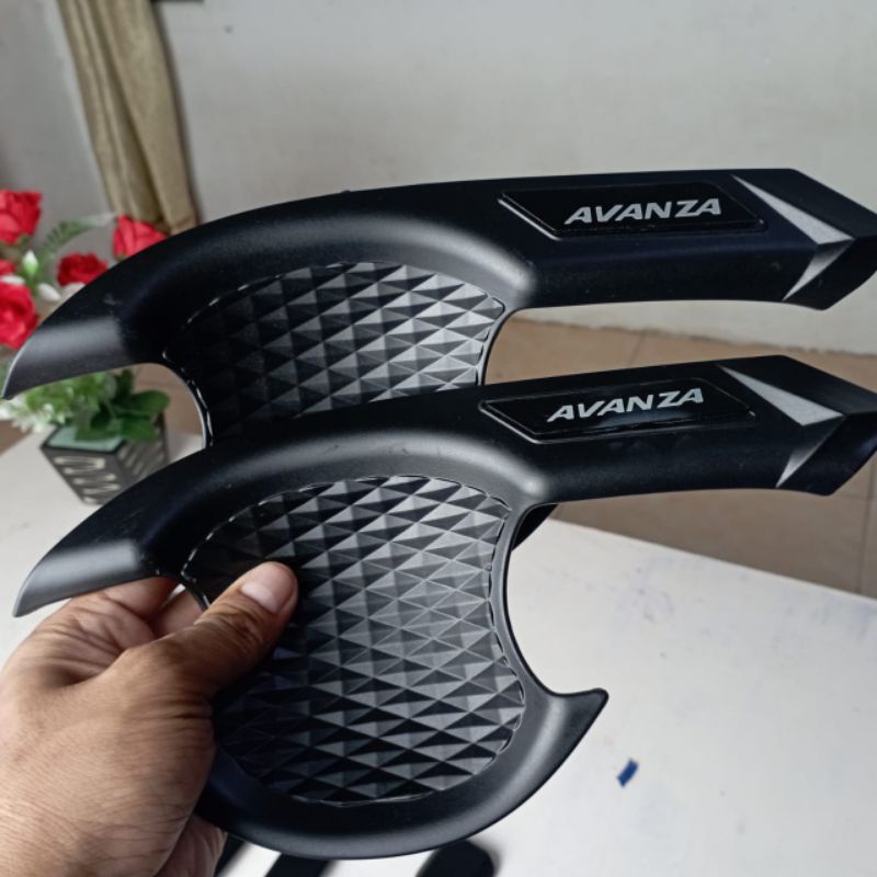 Outer hendel dan cover tangki mobil All New Avanza 2022 hitam 1 set