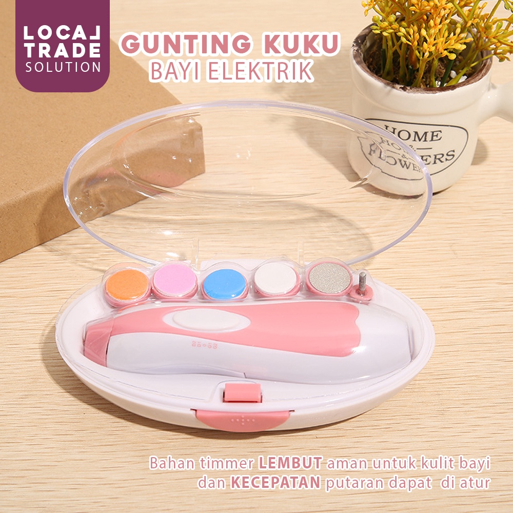 Gunting Kuku /Alat Potong Kuku Bayi Electric Baby Nail Trimmer Aman Untuk Bayi