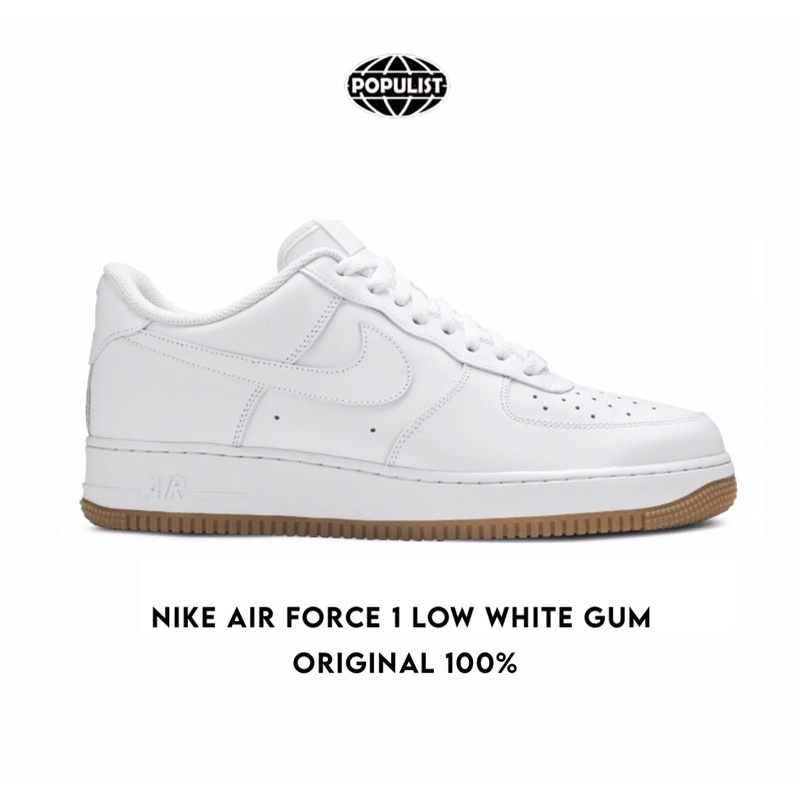 Nike Air Force 1 Low White Gum 100% Original Resmi