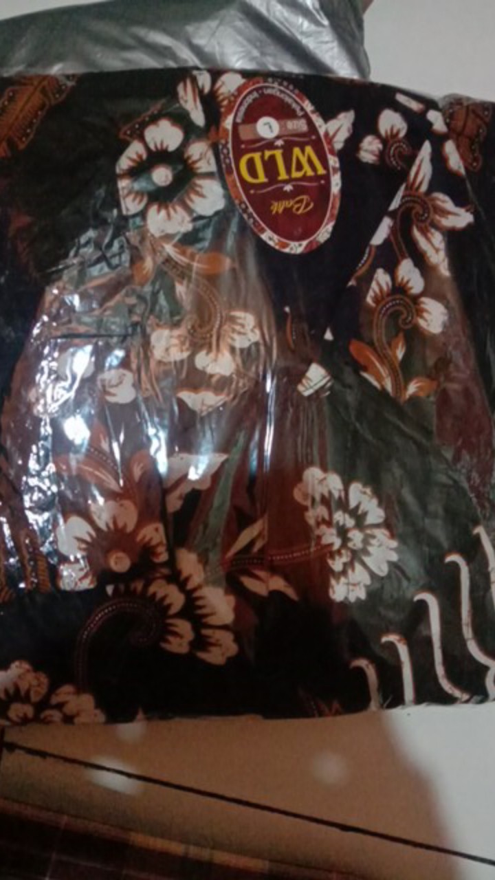 Kemeja Batik Pria Lengan Panjang Size M L Xl Xxl  Bswart Batik Hrb026 Kenongo Hem Panjang Padi