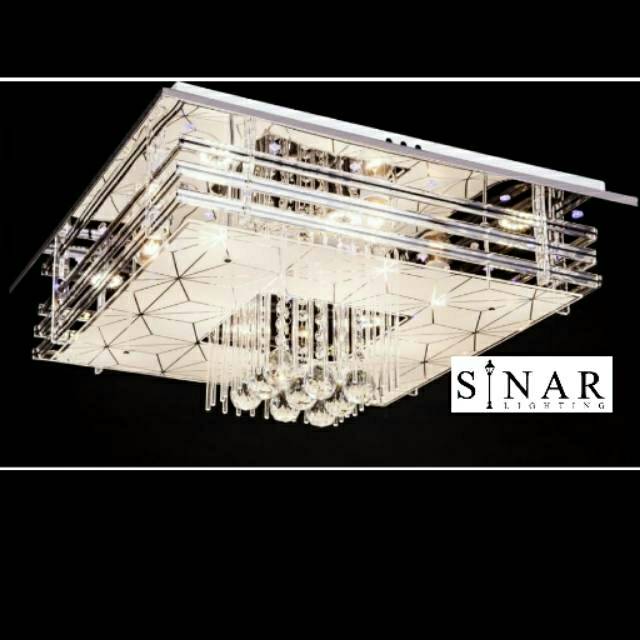 Lampu plafon kristal remote 8235/60 (RGB)