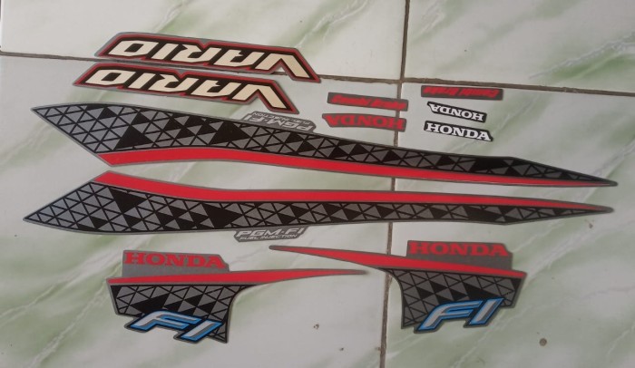 stiker striping honda vario se 110 2016 hitam