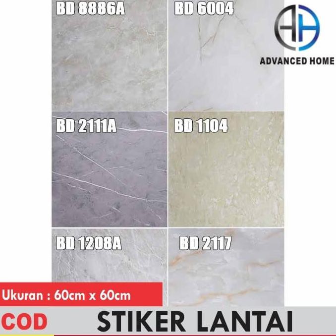 Hadir Sticker Lantai Motif Marmer 60Cm X 60Cm - Dekorasi Lantai - - Bd2117 Hot Sale