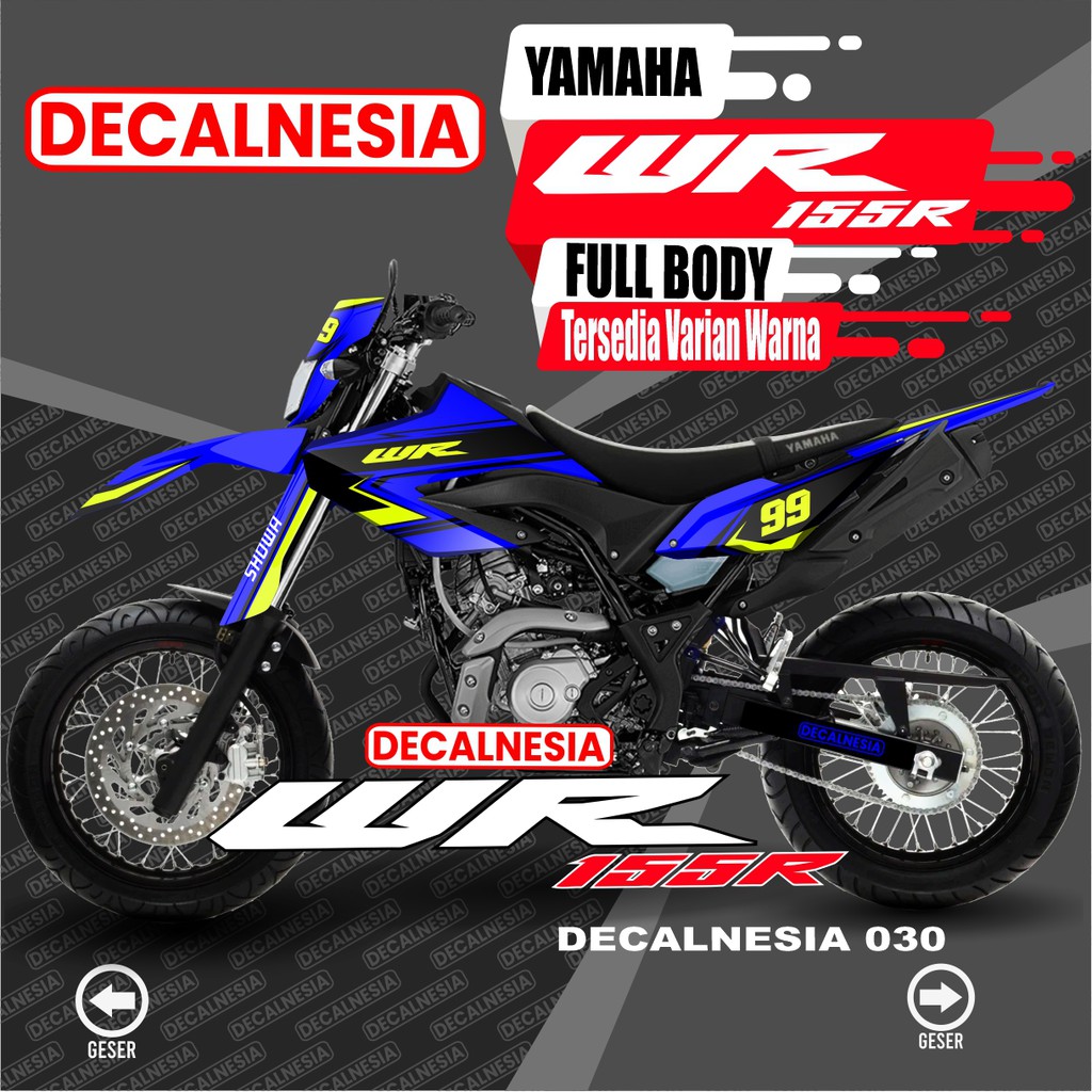 Decal WR155 Full Body Variasi Decal WR Supermoto Aksesoris Stiker Dekal Motor Yamaha WR 155 R