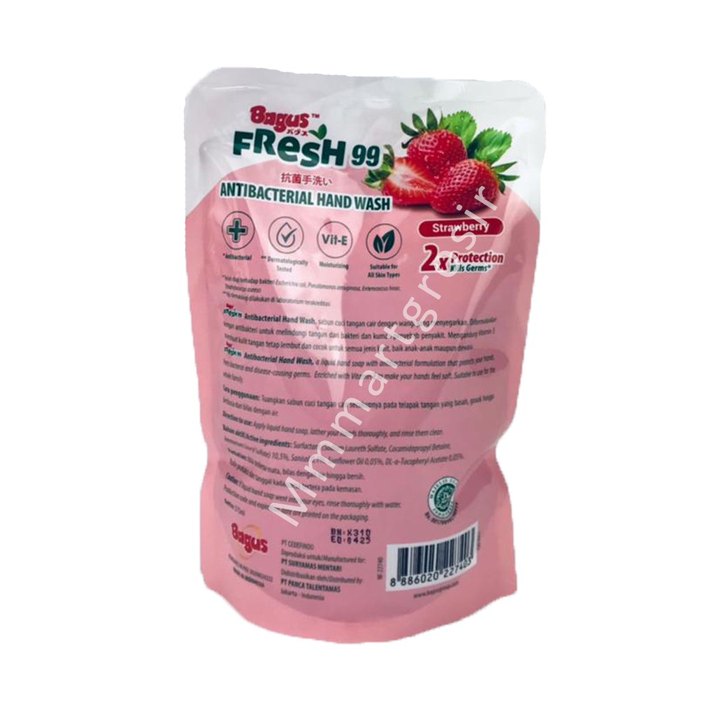 Bagus Fresh99 / Hand Wash Strawberry / Sabun Cuci Tangan / 375ml