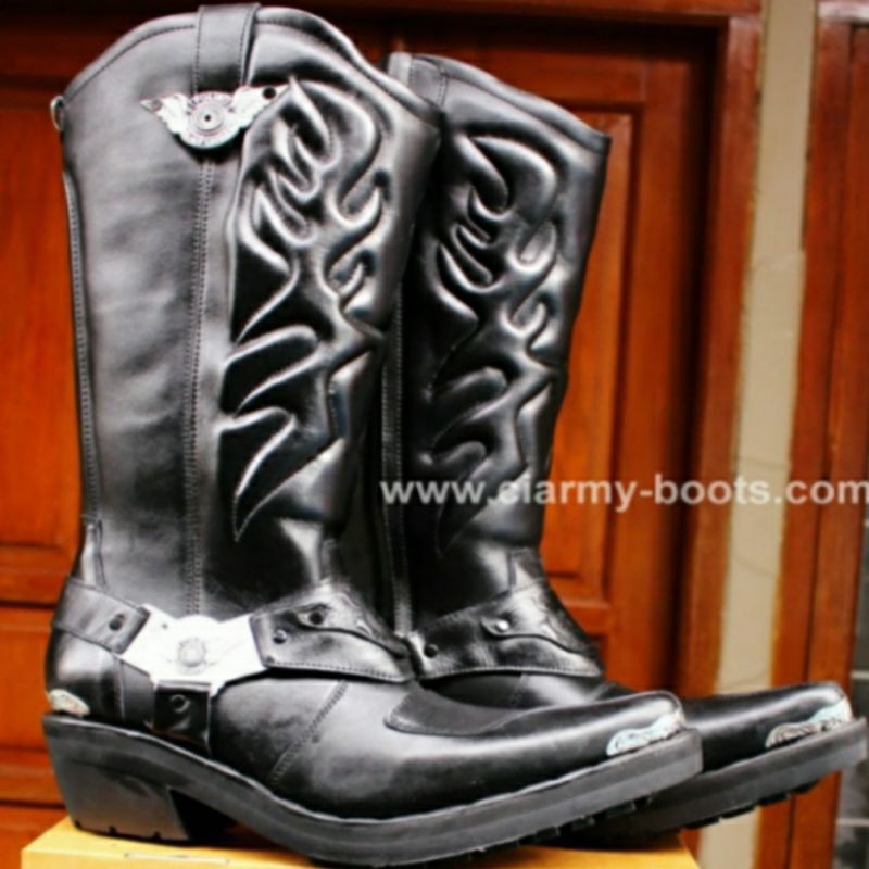 Ciarmy C011D  Sepatu Tunggang Kilap Gesper Untuk Polisi DISHUB LLAJ PATWAL POLPP Sepatu Tunggang