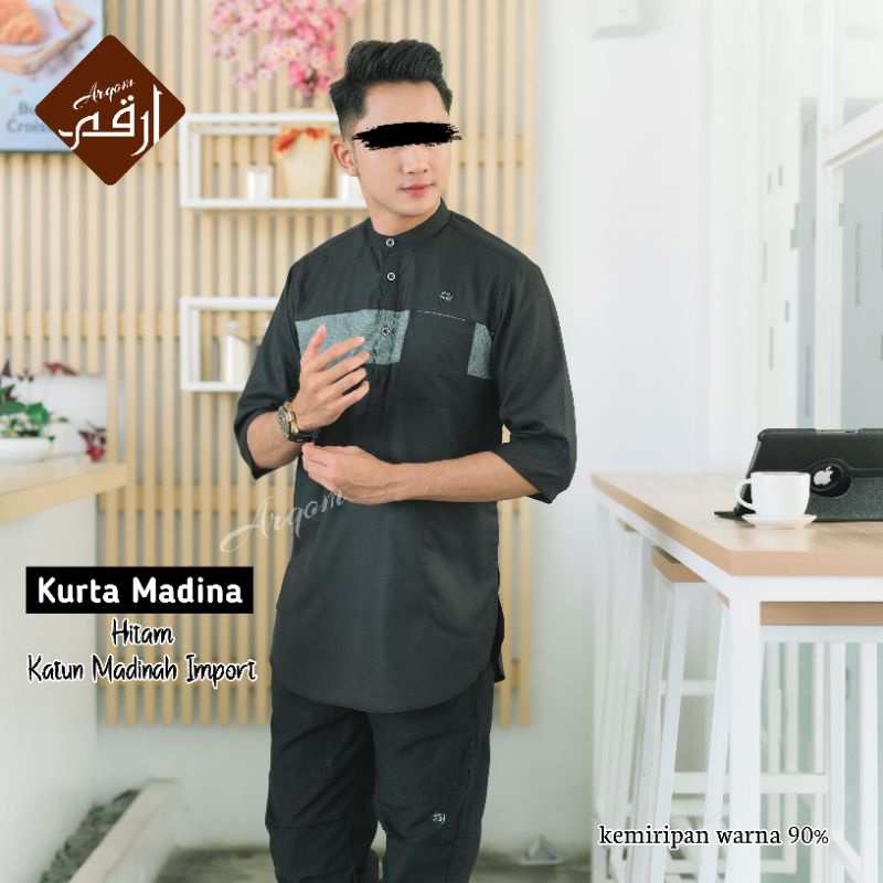 Arqom - Kurta Pakistan Pria Dewasa Baju Koko Muslim