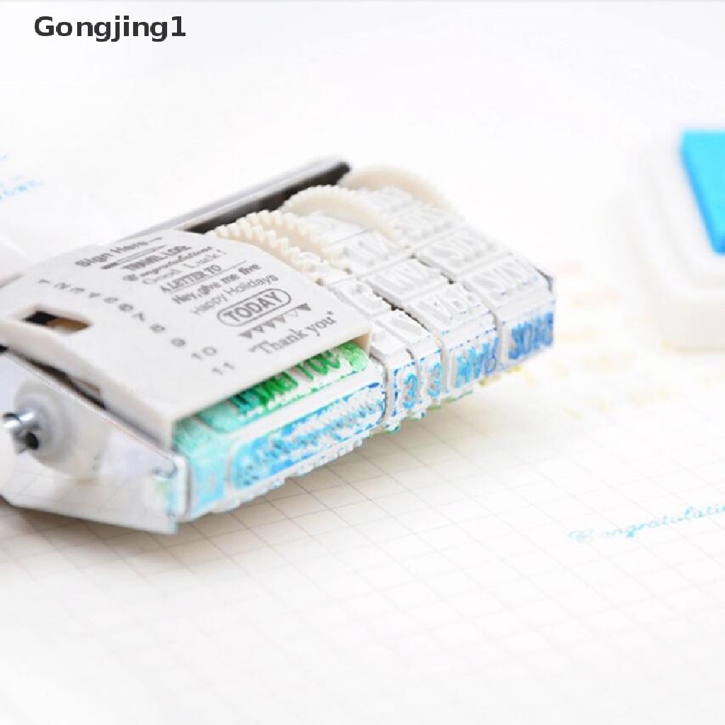 Gongjing1 Stempel Roller Portable DIY Untuk Scrapbookkartu Ucapan