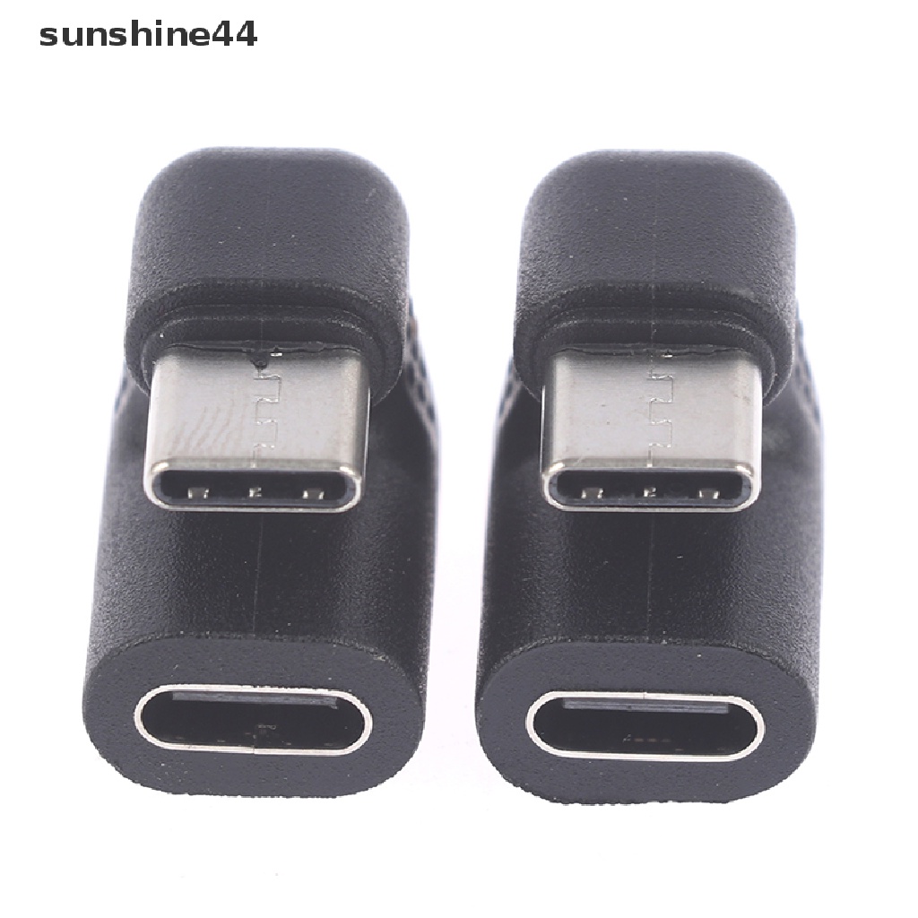 Sunshine Adapter Konverter USB 3.1 Tipe C Male Ke Female Sudut Kanan 180 Derajat