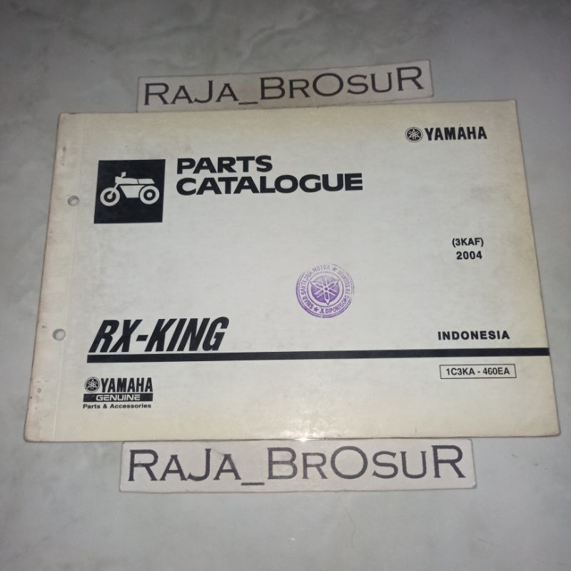 Parts Catalogue/Parts Catalog/Manual Book Katalog Original Ori Yamaha RX King 2004
