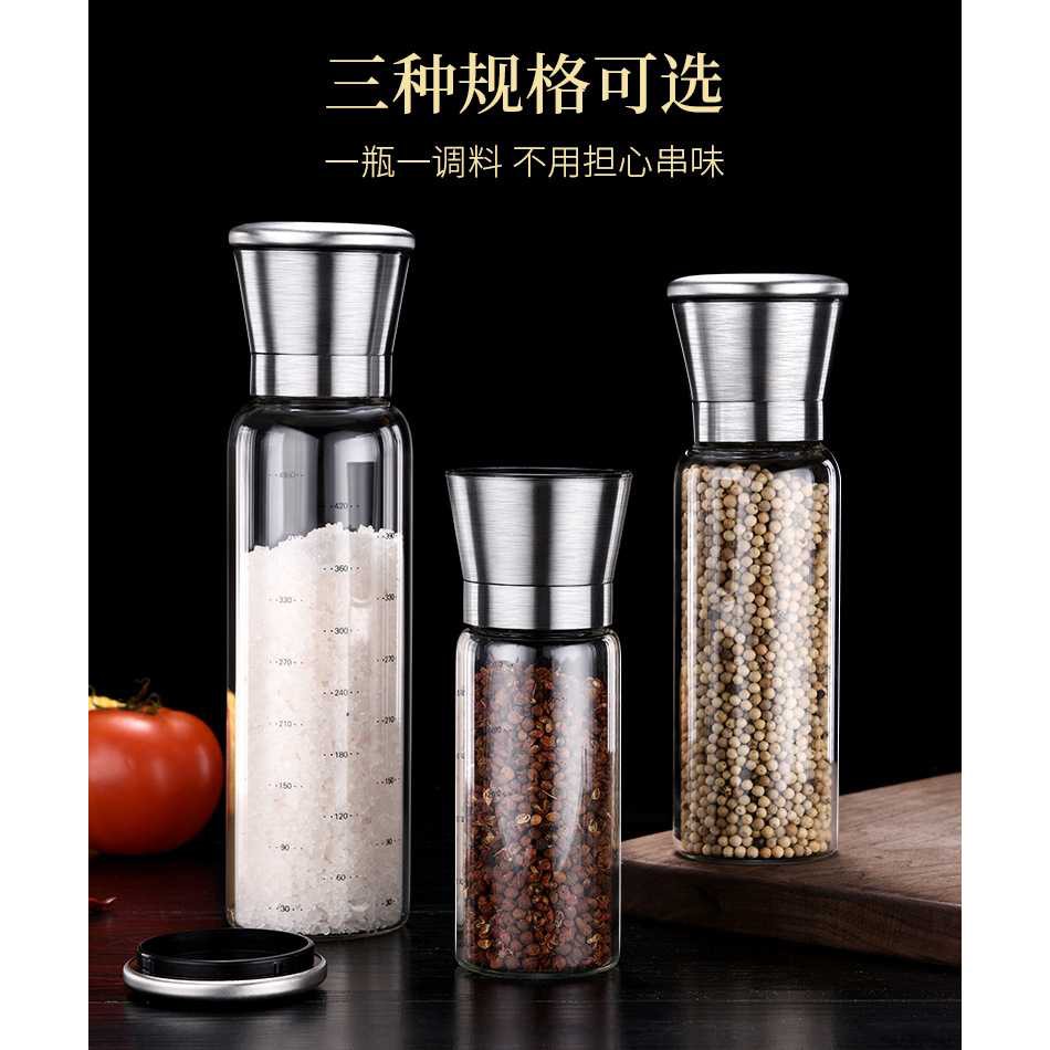 Penggiling Biji Merica Manual Spice Pepper Mill Wadah Grinder Lada Bumbu Masak Perlengkapan Dapur