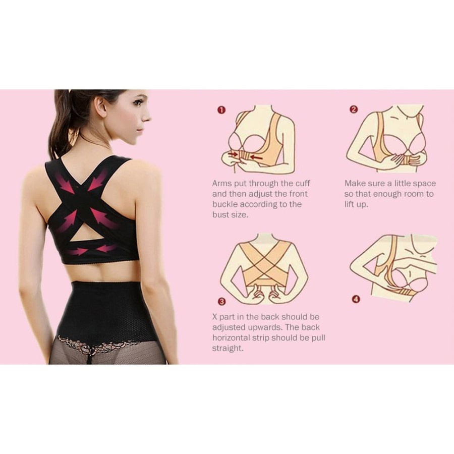 Women Bra Support Posture Corrector Brace Support Body Posture Support Penegak Punggung Dada Bust