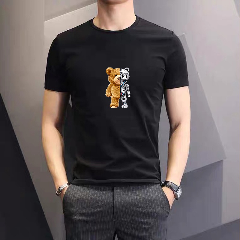 Lilipop Kaos Pria Ted Bear Robot Baju Distro Basic Tshirt Kasual