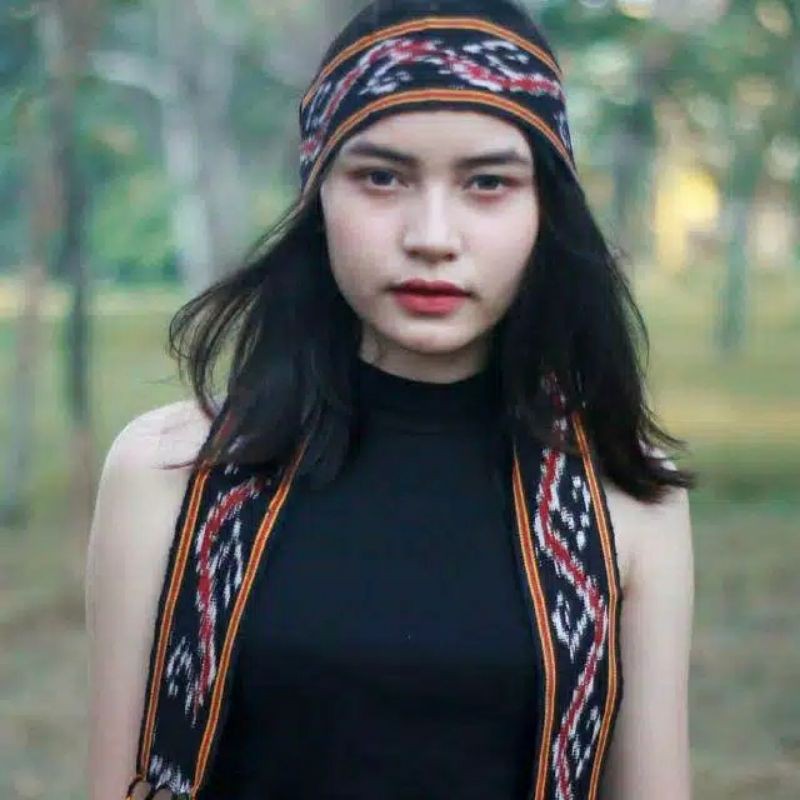 Ikat kepala tenun etnik motif toraja Kalimantan dayak lombok flores MIX RANDOM