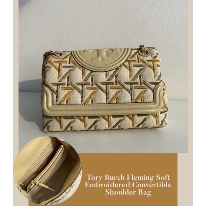 Tory Burch Fleming Soft Embroidered Convertible Bag