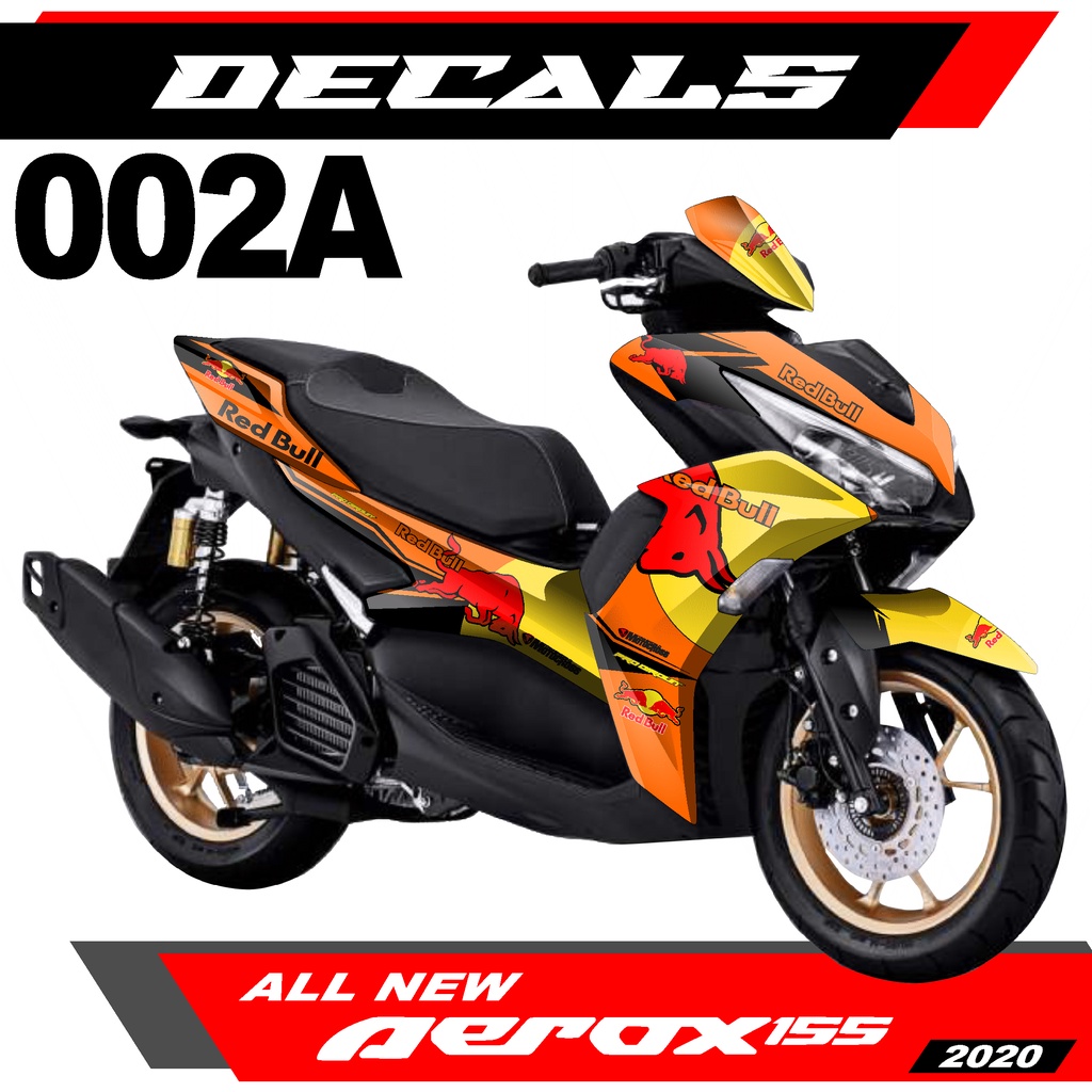 Decal Sticker-Dekal Stiker Fullbody All New AEROX 155 Connected 2020 Design REDBULL Style-002