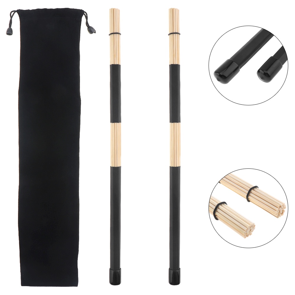 40cm 15.7 Inch Stik Drum Jazz Bahan Bambu Dengan Tas