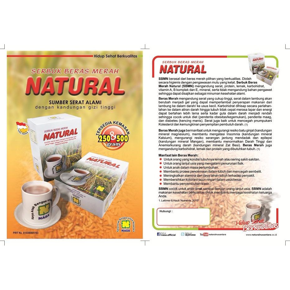 

SERBUK BERAS MERAH NATURAL