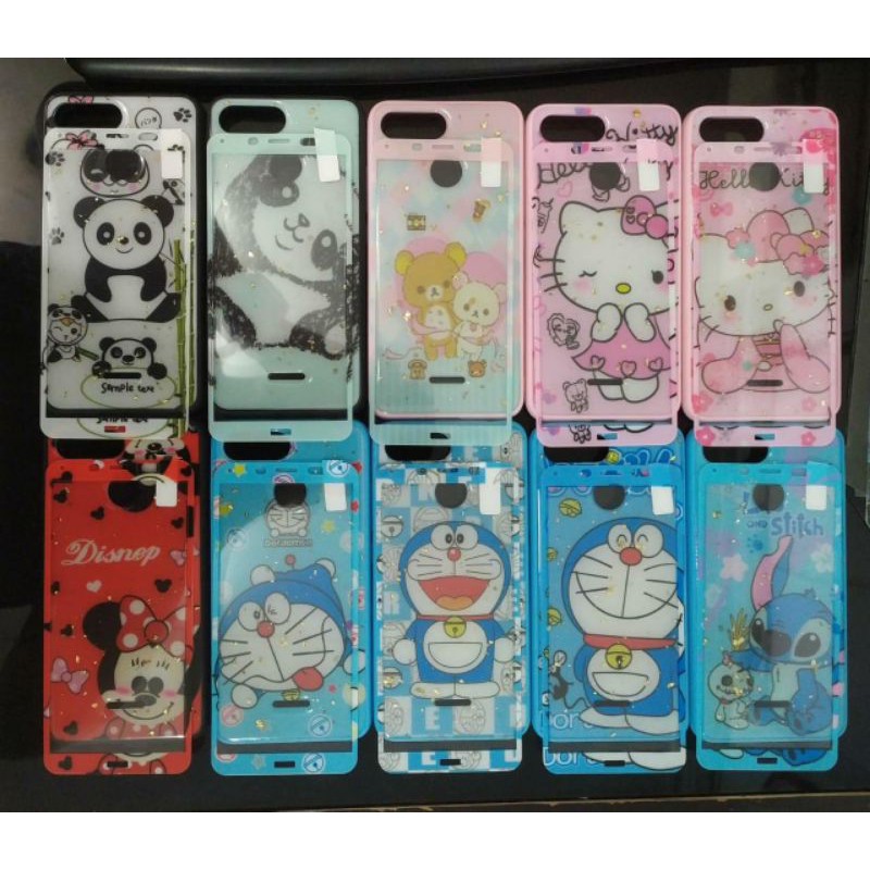 Case 360 Blink Character + Tempered for Samsung/Vivo/Oppo/Xiaomi