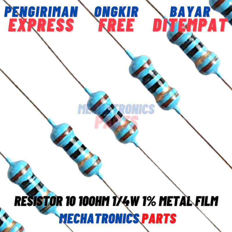 [PAS-0029] 10X RESISTOR 10 10OHM 1/4W 1% METAL FILM