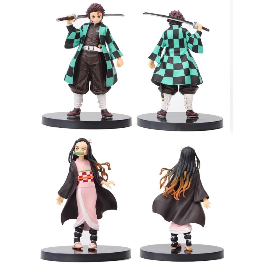 Action Figure Tanjiro Nezuko Zenitsu Inosuke Kimetsu No Yaiba Demon Slayer