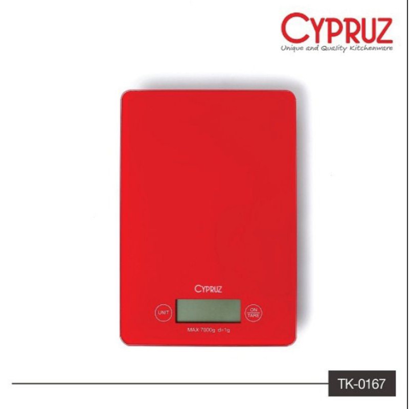 Cypruz- Timbangan Kue Digital 5 kg Body Kaca TK-0167