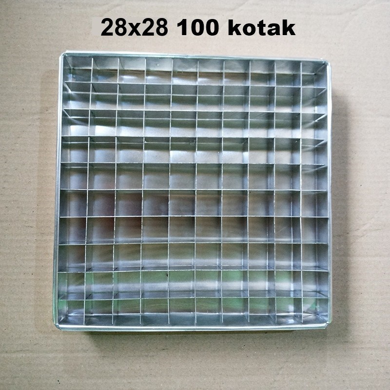 Loyang brownies sekat 28x28 cm isi 100 kotak Loyang sekat brownies berkualitas