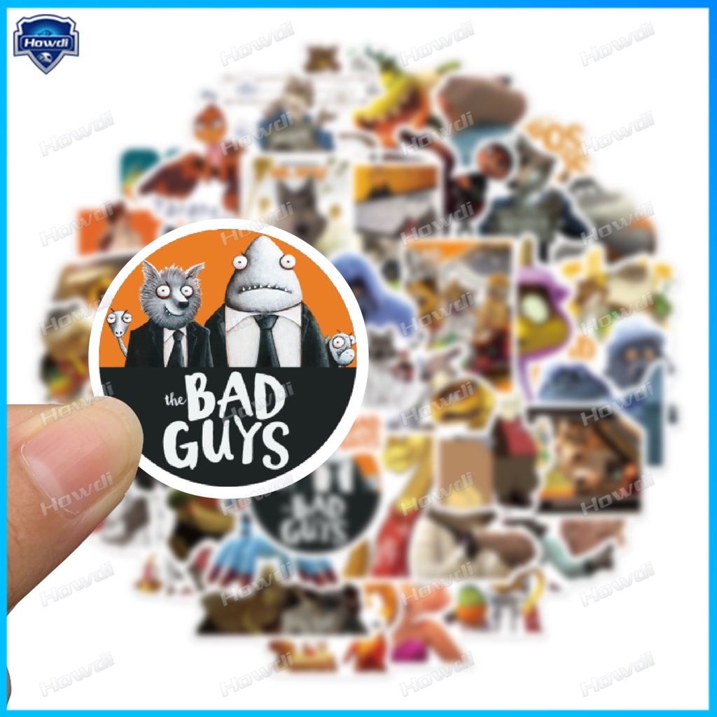 Stiker Motif Anime The BAD GUYS Tahan Air Untuk Helm Motormobil