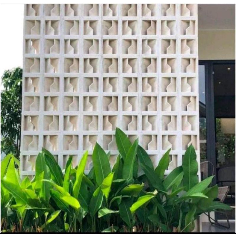 roster beton/roster modern/roster minimalis/roster motif petir putih