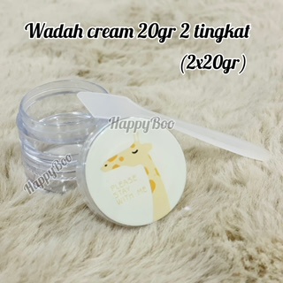 wadah cream 20gr pot cream set 2 susun box cream tempat cream animal 2 susun set high quality import