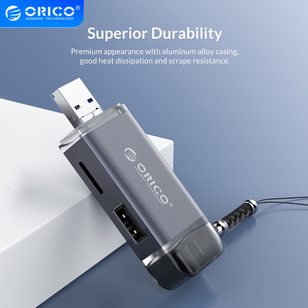 Orico Card Reader OTG 6 in 1 USB 3.0 Micro USB 2.0 Tipe C Ke SD TF Adapter Multi Memory SD Cardreader