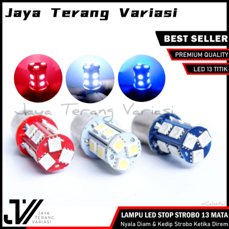 LAMPU STOP LED FLASH 13 MATA JAGUNG KEDIP/ DOP STOP FLASH LED/ harga 1pc