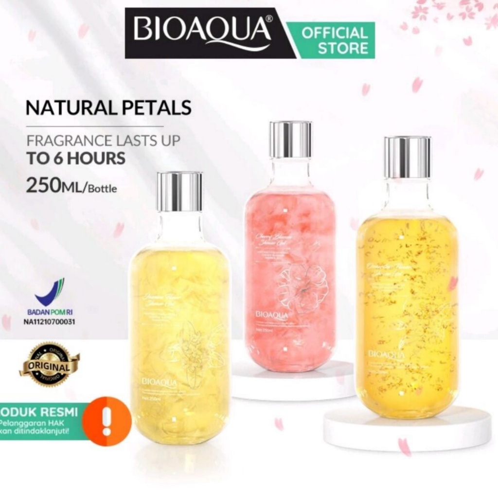 BIOAQUA Shower Gel Abstract Fresh Petals 250ML BPOM Baru !!