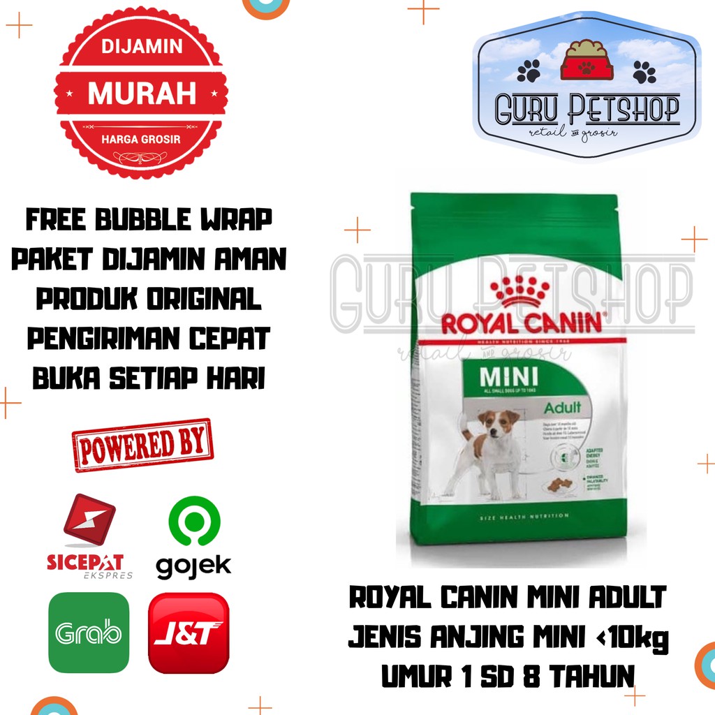 Royal Canin Mini Adult 8Kg Freshpack Makanan Anjing Pom Shihtzu Yorkshire Maltese Chihuahua Dewasa