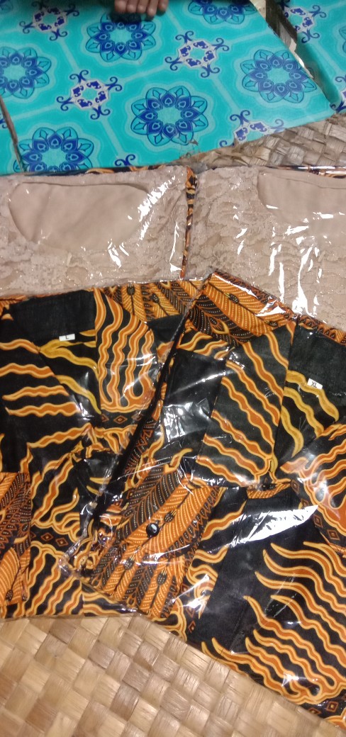 Wou Batik Couple 2595 Brokat Couple Brukat Modern Batik Keluarga Batik Modern - Bs059