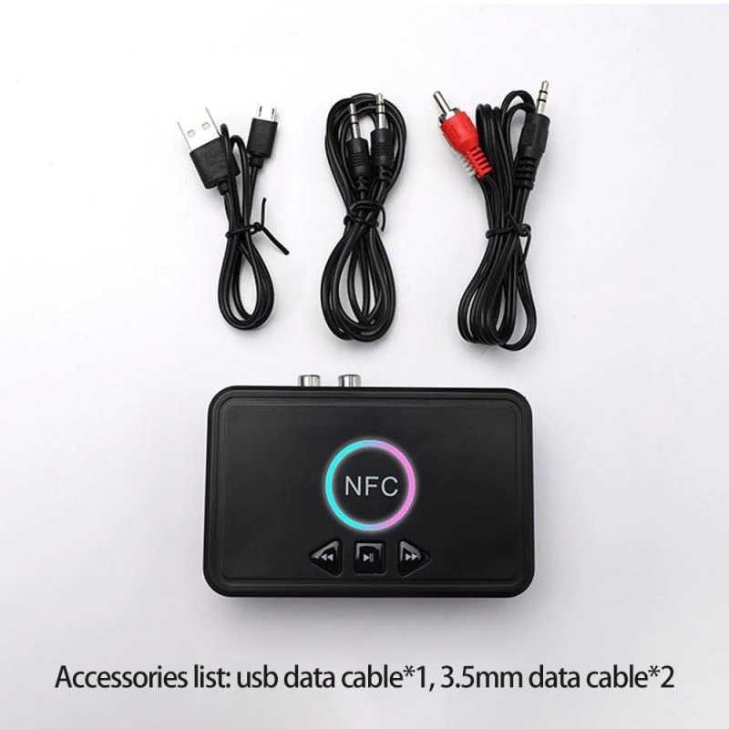 Audio Adapter Bluetooth 5.0 Receiver Universal NFC RCA AUX 10 Meter CD