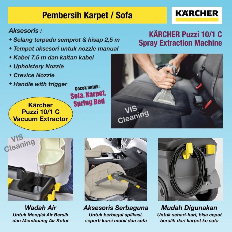 Spray Extraction Cleaner Karcher Puzzi 10/1 (Vacuum Extractor)