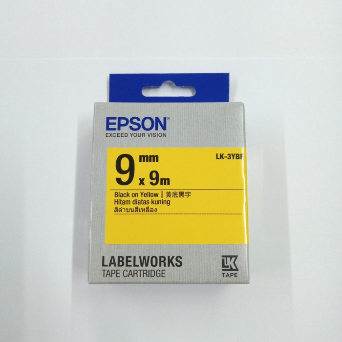 

STIKER LABEL EPSON TAPE CATRIDGE 9mm LK-3YBP