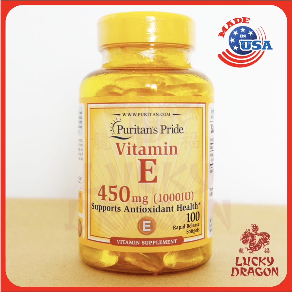 PURITAN VITAMIN E 1000 IU 100 SOFTGELS 450 MG PURITAN'S PRIDE 1000IU