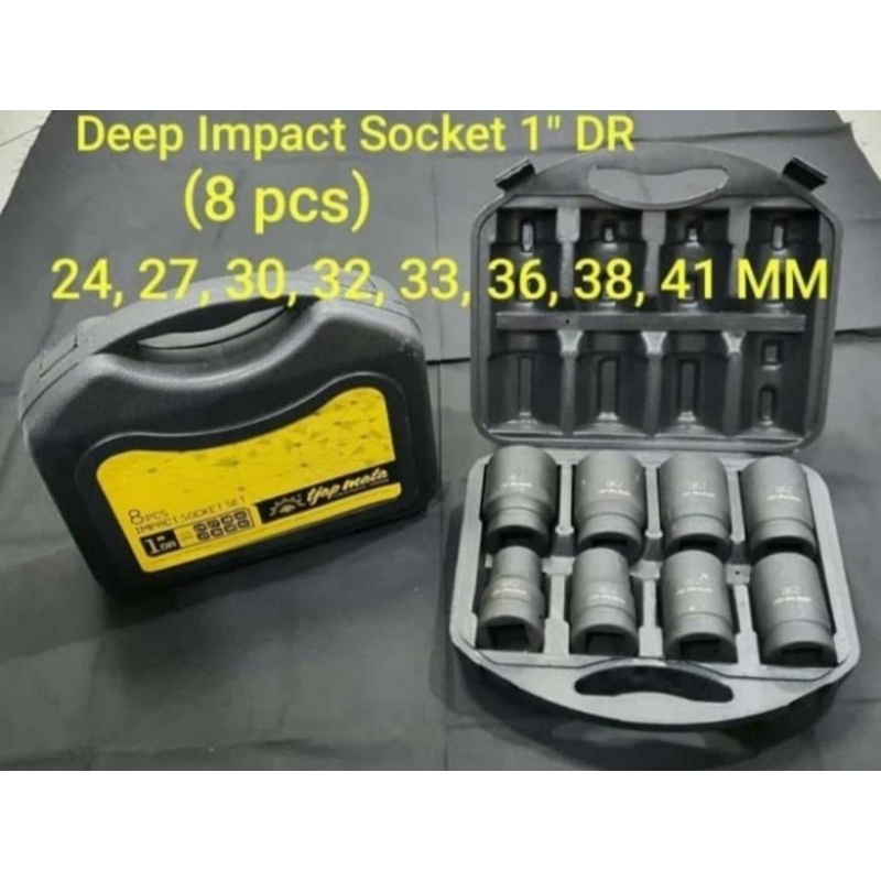 Kunci Sock Roda Truck Deep Impcat Socket Set 1 Inch 8Pcs TJAP MATA