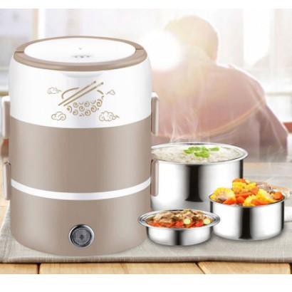 SOLO RIVER Electric Lunch Box 2 Layer Kotak Bekal Multifungsi Alat Pemanas Makanan Elektrik V57N