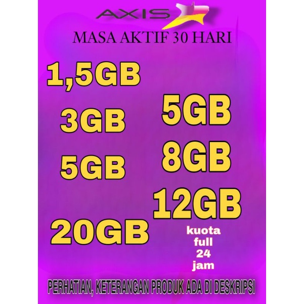 paket internet axis aigo 30 hari