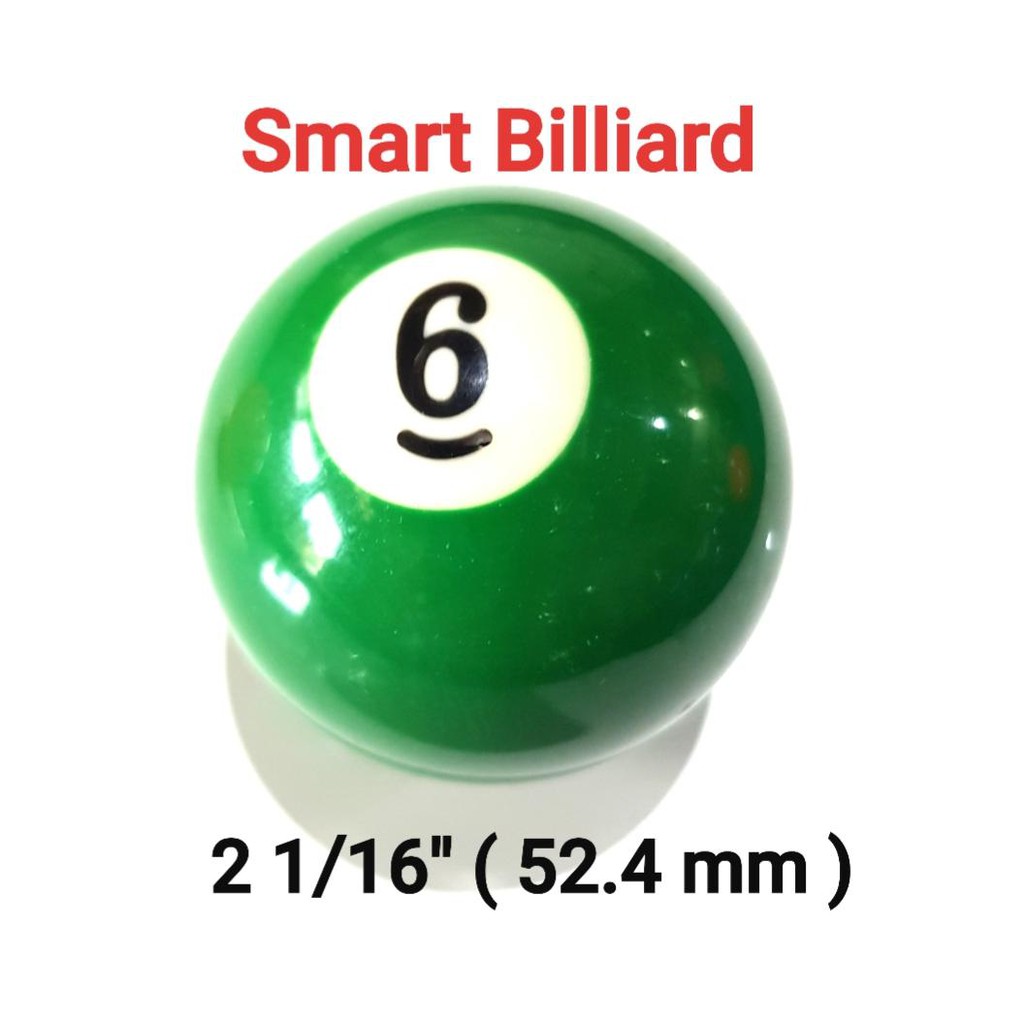 Bola TANGGUNG MEDIUM Eceran Nomor 6 - 2.1/16" - Billiard Ball Biliar Pool Bilyar Premium