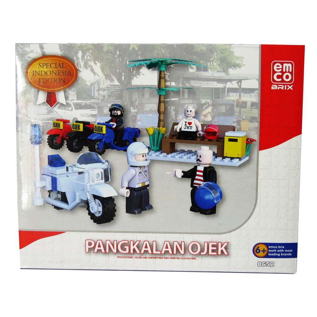 EMCO LEGO BRIX 8652 Special Edition Indonesia Pangkalan Ojek - Original, Baru