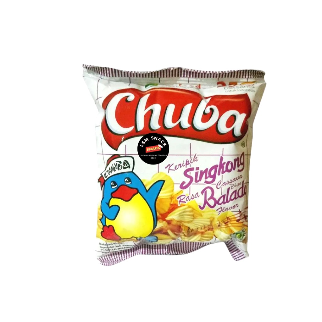 Ciki Chuba Keripik Balado/Ijo/Keju 1 Pack isi 20pcs @14gr